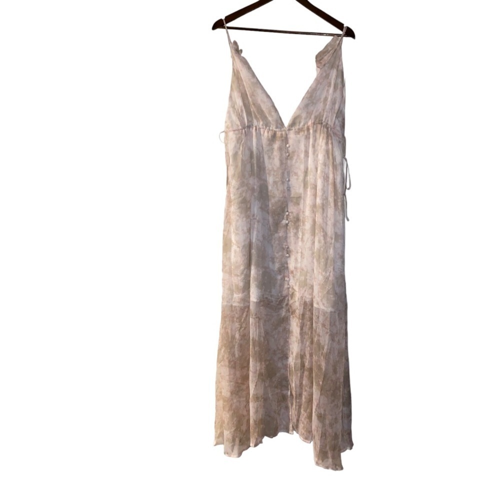 ASTR Amalfi Women Halter Plunging Neckline Chiffon Ethereal‎ Maxi Dress NEW M
